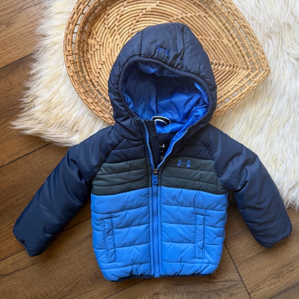 Under Armour Cold Gear Blue Puffer Coat Size 12 Months